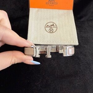 Hermès clic H enamel bracelet